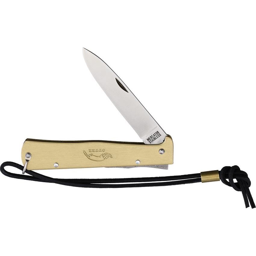 OTTER-Messer 10726RGRLB Mercator Stainless Brass - Knife Country, USA