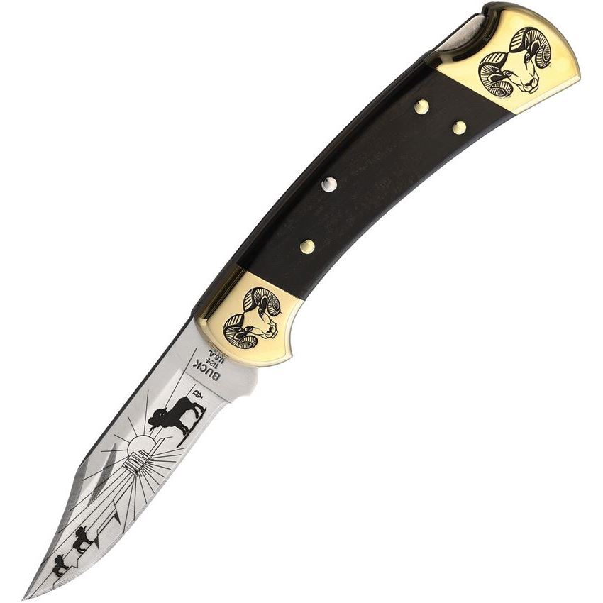 Yellowhorse Knives 378 Custom Buck 112 Lockback Ram