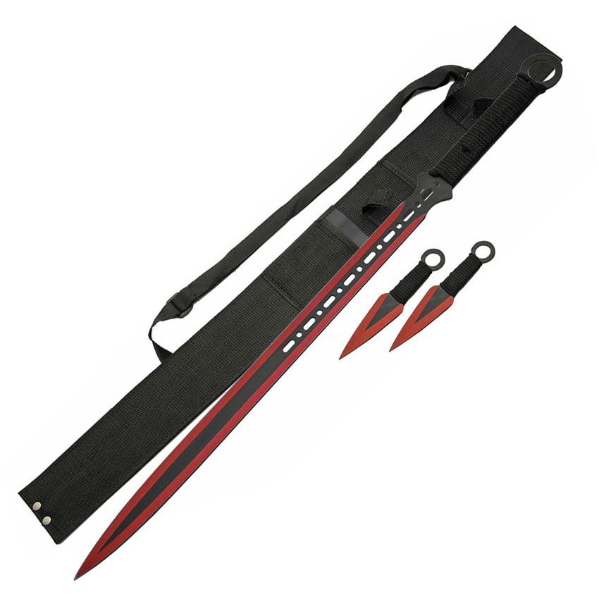 China Made 926844RD Ninja Sword Set Red