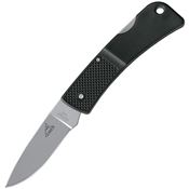 Gerber 6009 L.S.T. Lockback Folding Pocket Drop Point Blade Knife with Stainless Black Lightweight Handles