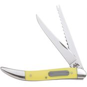 Case 120 Fish Folding Pocket Knife with Yellow Synthetic Handle