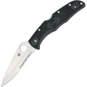 Spyderco 10PSBK Endura 4 Part Serrated Blade Lockback Folding Pocket Knife