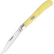 Case 031 Slimline Trapper Folding Pocket Knife with Yellow Synthetic Handle