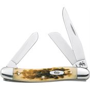 Case 042 Stockman Folding Pocket Knife with Amber Bone Handle