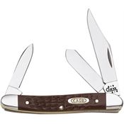 Case 217 Medium Stockman Folding Pocket Knife with Brown Delrin Handle