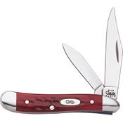 Case 781 Peanut Folding Pocket Knife with Red Pocket Worn Handles