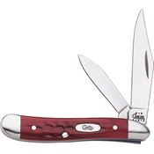 Case 7404 Peanut Harvest Folding Pocket Knife with Orange Bone Handle