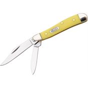 Case 80030 Peanut Folding Pocket Knife with Yellow Synthetic Handles