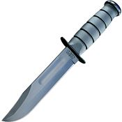 Ka-bar 1211 7 Inch Usa Fighting Black Epoxy Powder Coated Carbon Steel Blade Knife with Black Kraton Handle