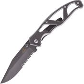 Gerber 8445 Paraframe I Framelock Folding Pocket Stainless Steel Clip Blade Knife with Stainless Skeletonized Handles