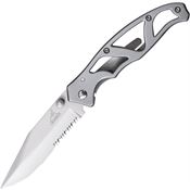 Gerber 8447 Paraframe II Framelock Folding Pocket Surgical Stainless Knife with Stainless Skeletonized Handles