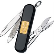 Swiss Army 0620387X1 Classic Gold Ingot Army Folding Knife with Inlaid One Gram Gold