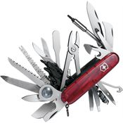 Swiss Army 16795XLTX2 XLT Swiss Champ Pocket Knife with Ruby Translucent Handle