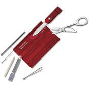 Swiss Army 07100TX3 Swisscard Translucent Ruby Multi-Tool Case with Logo