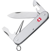 Swiss Army 0820126X2 Pioneer Army Folding Pocket Knife with Silver Alox Handle