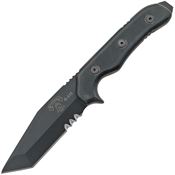 TOPS SKY01 Sky Marshall Fixed Tanto Point Blade Knife with Black G-10 Handles