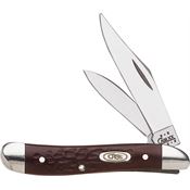 Case 046 Peanut Folding Pocket Knife with Brown Delrin Handle