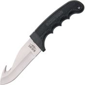 Bear & Son 444 Guthook Hunter Fixed Blade Knife with Finger Groove Black Kraton Handle