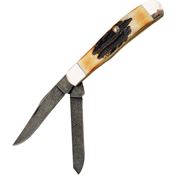 Bear & Son 507D Mini Trapper Folding Pocket Knife with Stag Bone Handle