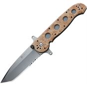 CRKT 14ZSF M16 Special Forces Tanto Point Linerlock Folding Pocket Knife with Desert Camo Zytel Handles