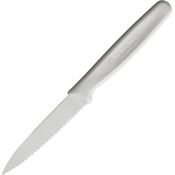 Forschner 50637S 3 1/4 Inch Serrated Paring Knife with White Nylon Handle