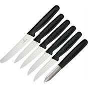 Forschner 511136 6 Piece Paring Knife Set with Black Nylon Handle