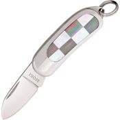 Moki 105 Small Folder Pocket Knife with Stainless Blade and Stainless Handle