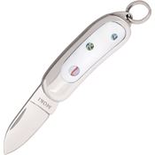 Moki 107 Small Folder Pocket Knife with Polished Stainless Handles