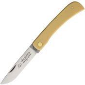 German Eye 99Y Carbon Steel Sodbuster Pocket Knife with Yellow Celluloid Handles