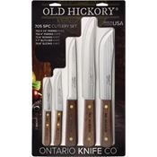 Old Hickory 705 5 Piece Kitchen Knife Set with Hickory Handle