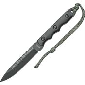 TOPS RBL01 Ranger Bootlegger Fixed Black Traction Coating Blade Knife with Contoured Black G-10 Handles