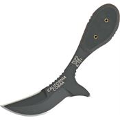 TOPS CALCO01 California Cobra Fixed Black Traction Blade Knife with Black G-10 Handles