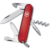 Swiss Army 03603033X1 Tourist Folding Pocket Knife with Red Handle