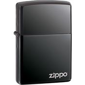 Zippo 10057 Zippo Logo Lighter with Black Ice Finish