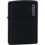 Zippo 11343 Zippo Logo Lighter with Matte Black Finish