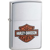 Zippo 13252 Harley Davidson Bar & Shield Logo Zippo Lighter with Brushed Chrome Finish