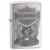 Zippo 16284 Harley Davidson Zippo Lighter with Brushed Chrome Finish