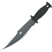 Condor 3004BB Jungle Bowie Fixed Black Oxide Finish Blade Knife with Black and Blue Santoprene Handle