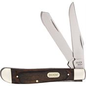 Buck 382BRW Trapper Folding Pocket Knife with Wood Grain Handle