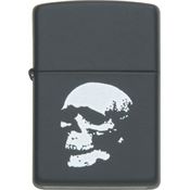 Zippo 81068 Skull Logo Zippo Lighter with Black Matte Finish