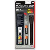 Maglite 53040 Mini Mag-Lite 2AA Cell Black Survival LED Flashlight with Anodized Finish