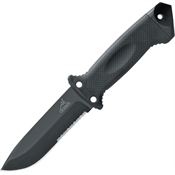 Gerber 1629 Lmf II Infantry Fixed Stainless Blade Knife with Black Tpv Overmolded On Nylon Handle
