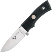 Fallkniven TK6 Tre Kronor Hunter Fixed Drop Point Blade Knife with Textured Black Thermorun Handles