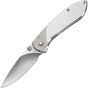Buck 327 Nobleman Framelock Folding Pocket Stainless Knife with Stainless Handles