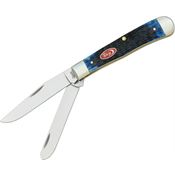 Case 7051 Trapper Folding Pocket Knife with Navy Blue Bone Handle