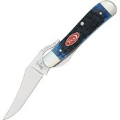 Case 7057 RussLock Navy Blue Clip Point Linerlock Folding Pocket Knife