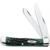 Case 9720 Trapper Folding Pocket Knife with Green Bone Handle