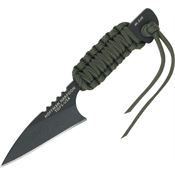 TOPS HOFHARMINI Mini Hoffman Harpoon Fixed Blade Knife with OD Green Cord Wrapped Handle