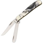 Case 9207IQ Mini Trapper Folding Pocket Knife Ivory Quartz with Corelon Handle