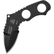 TOPS DEV02 Devil''S Elbow Skeleton Fixed Black Traction Coating Blade Knife with Skeletonized Handle